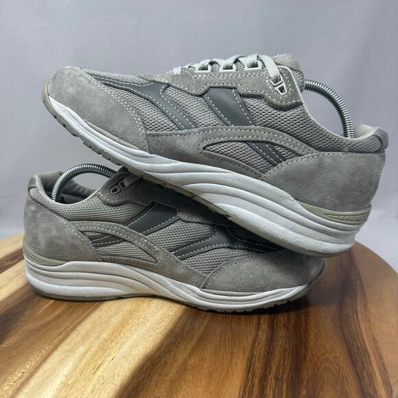 SAS Journey Mesh Lace Up Walking Shoes Men's 9.5 WW Double Wide Gray Leather - Picture 10 of 11